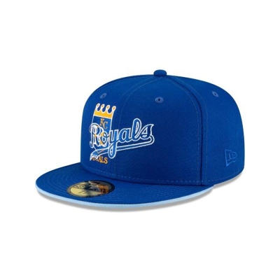 Sapca New Era Kansas City Royals MLB Double Logo 59FIFTY Fitted - Albastri